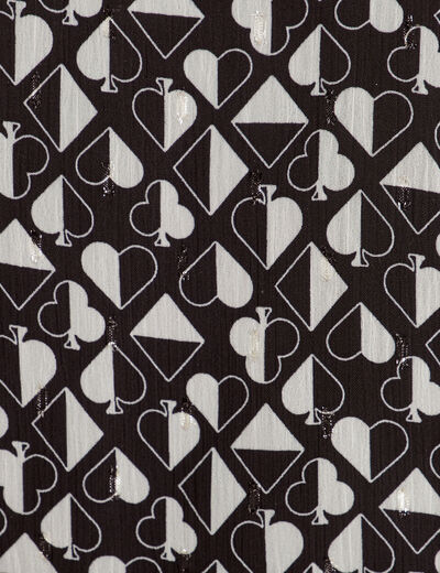 Robe évasée manches 3/4 noir femme