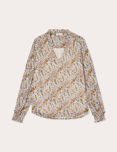 Blouse manches longues blanc femme