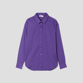 Chemise manches longues violet femme