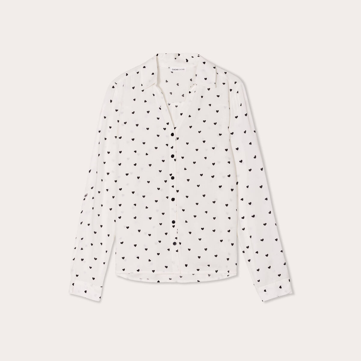 Chemise manches longues blanc femme