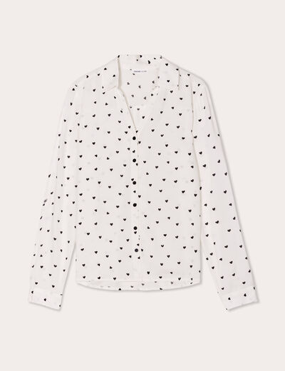 Chemise manches longues blanc femme