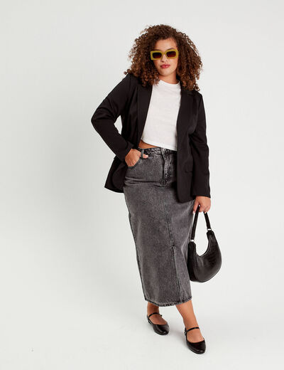 Veste blazer cintrée noir femme