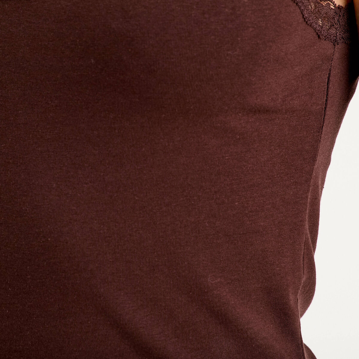 Débardeur sans manches marron foncé femme
