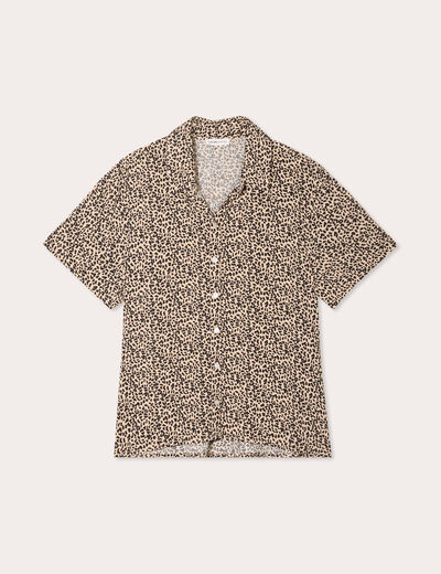 Chemise manches courtes ecru femme