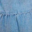 Blouse nouée en jean denim bleach femme