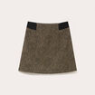 Jupe trap&egrave;ze courte taille standard noir femme