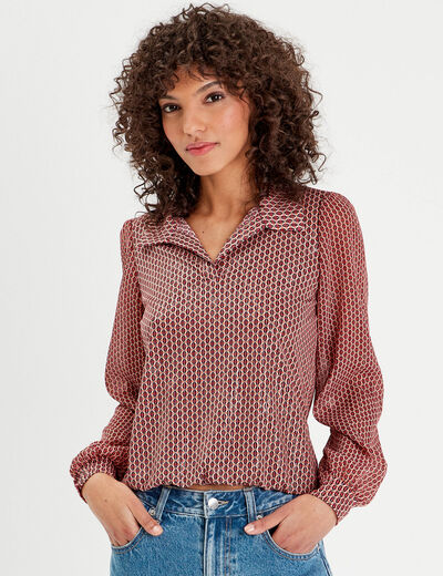 Blouse manches longues blanc femme