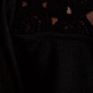 Blouse macram&eacute; bas &eacute;lastiqu&eacute; noir femme
