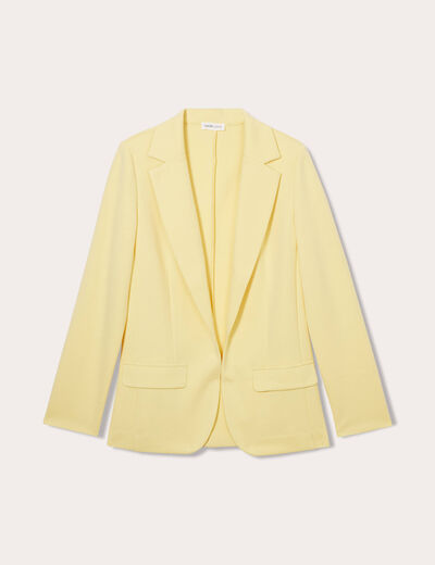 Veste blazer cintrée jaune clair femme