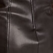 Jupe trapèze simili cuir noir femme