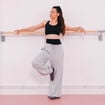 Pantalon large style jogging gris clair femme