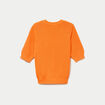 Gilet col v manches courtes orange femme