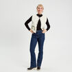 Gilet sans manches ecru femme