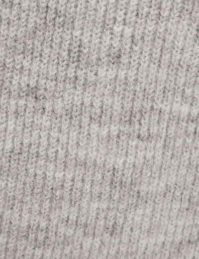 Pull avec col en V gris foncé femme