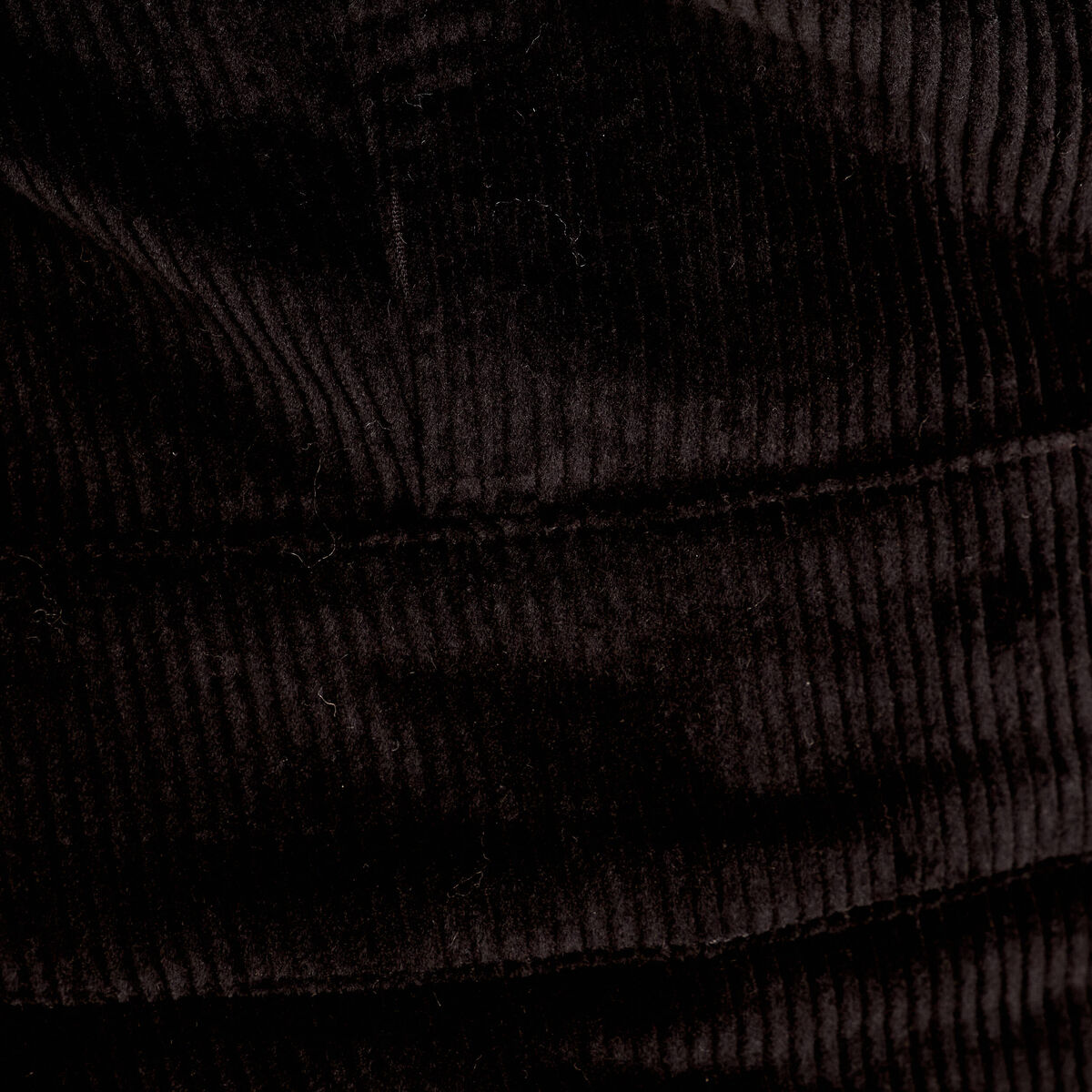 Robe trapèze velours zippée noir femme
