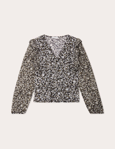 Blouse manches longues vert femme