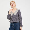 Blouse manches longues noir femme