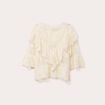 Blouse manches 3/4 dentelle ecru femme