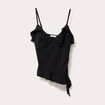 Débardeur asymétrique noir femme