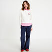 Sweat chemise 2-en-1 ecru femme