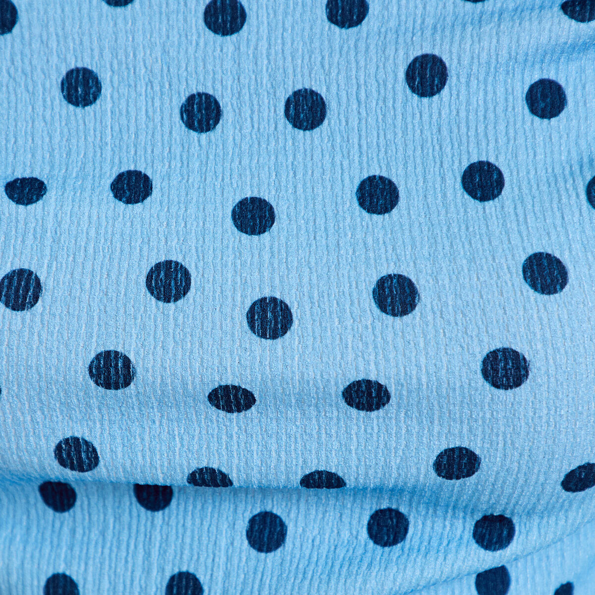 Top pliss&eacute; col bardot sans manches bleu ciel femme