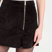 Jupe-short moulante velours noir femme
