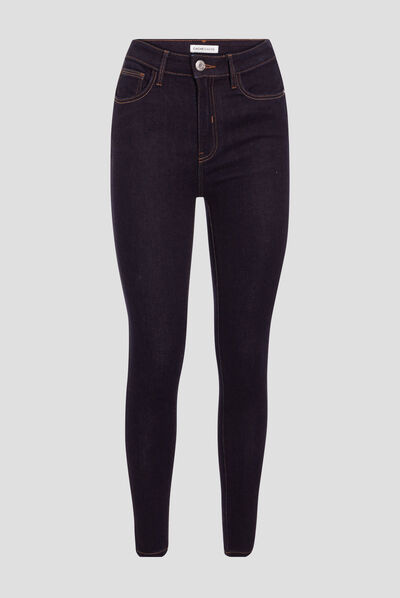 Jeans skinny taille standard denim brut femme