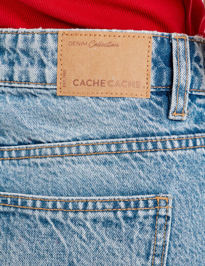 Jeans droit 5 poches denim double stone femme