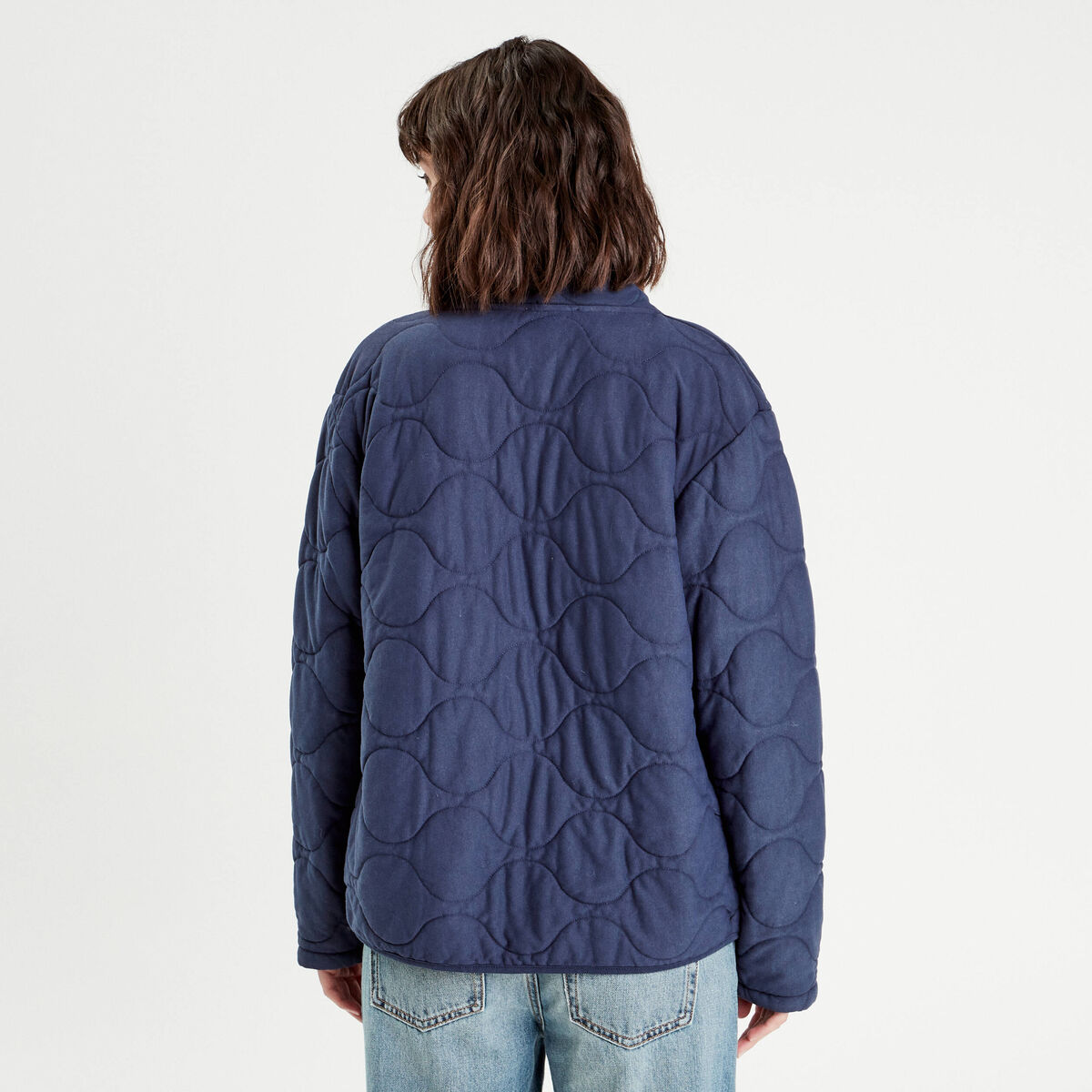 Veste matelassée bleu marine femme