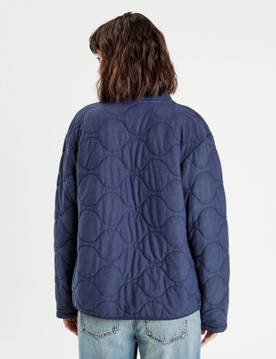 Veste matelassée bleu marine femme