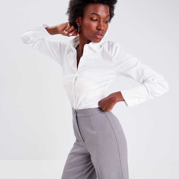 chemise manches longues ecru femme Chemise manches longues ecru femme