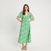 Robe longue évasée vert menthe femme