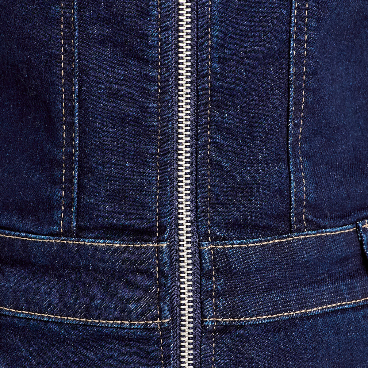 Combinaison pantalon en jean denim brut femme