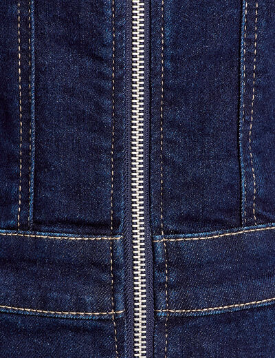 Combinaison pantalon en jean denim brut femme