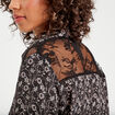 Chemise avec dentelle noir femme