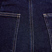 Jean wide leg cropped taille haute denim brut femme