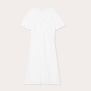 Robe empire évasée ecru femme