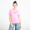 T-shirt col rond manches courtes rose corail femme