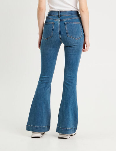 Jeans flare denim stone femme