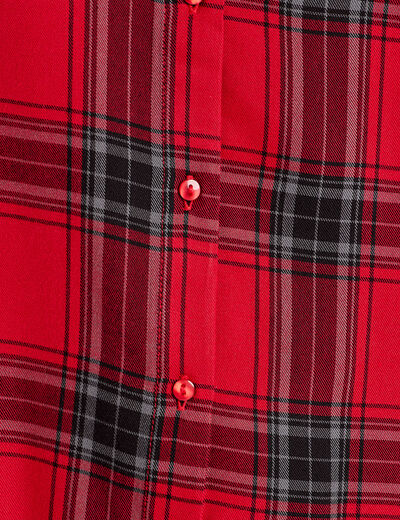 Chemise manches longues rouge femme