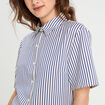 Chemise manches courtes bleu marine femme