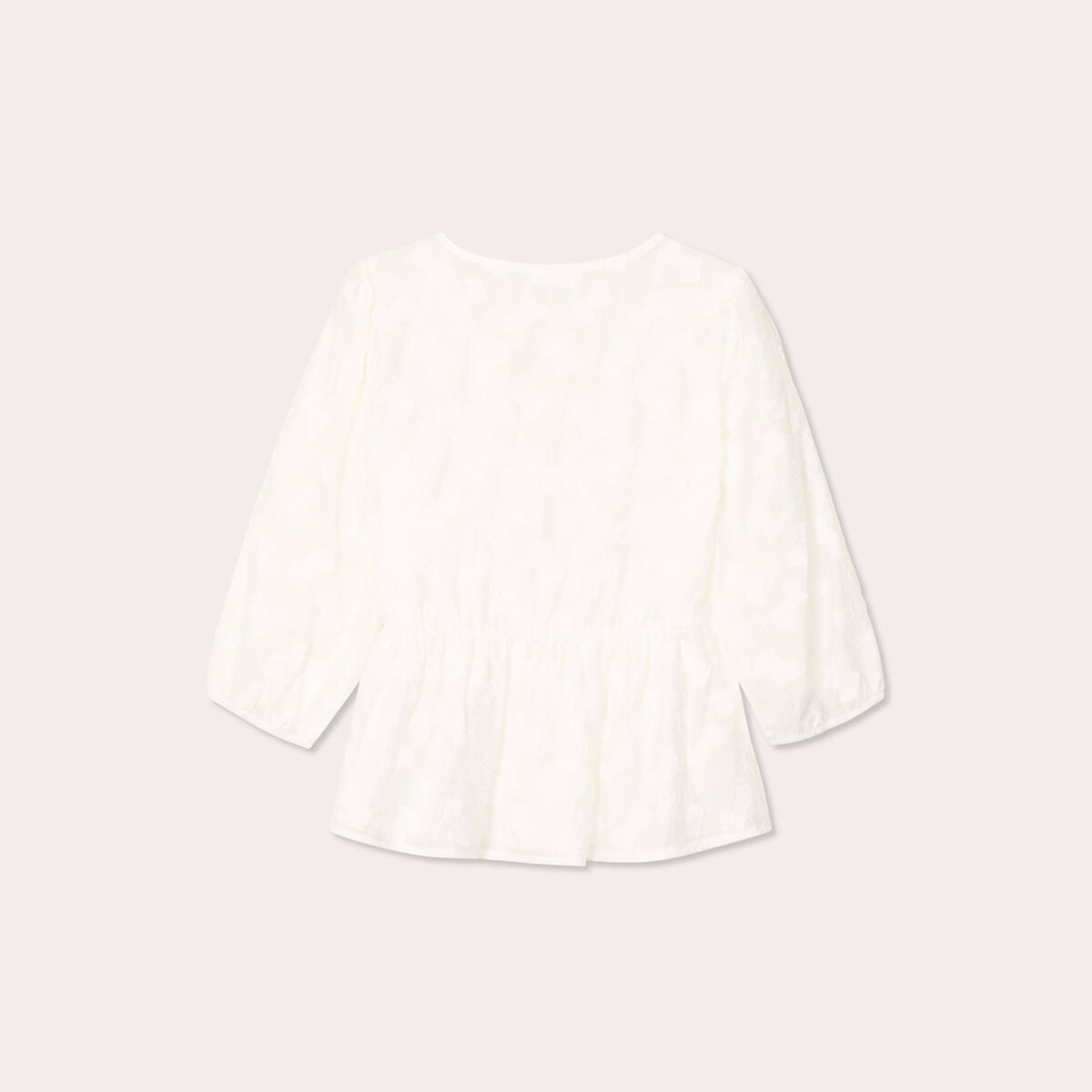 Blouse manches 3/4 ecru femme