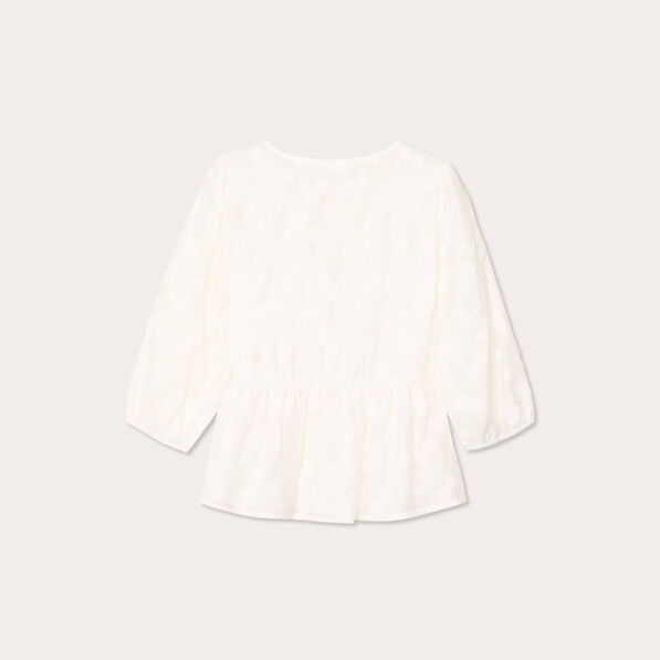 Blouse manches 3/4 ecru femme