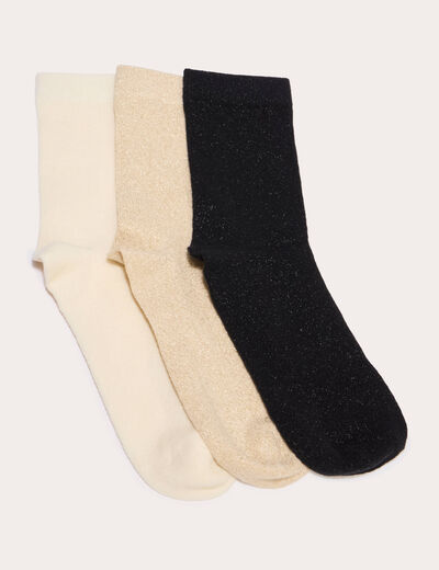 Lot de 3 paires de chaussettes noir femme