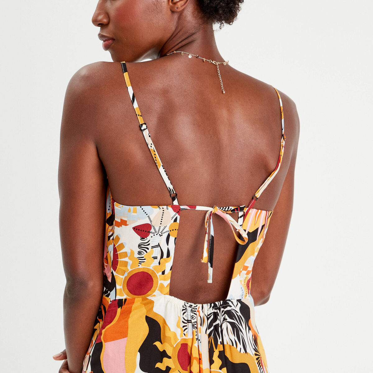 Robe longue empire fluide blanc femme
