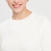 Pull manches 3/4 ecru femme