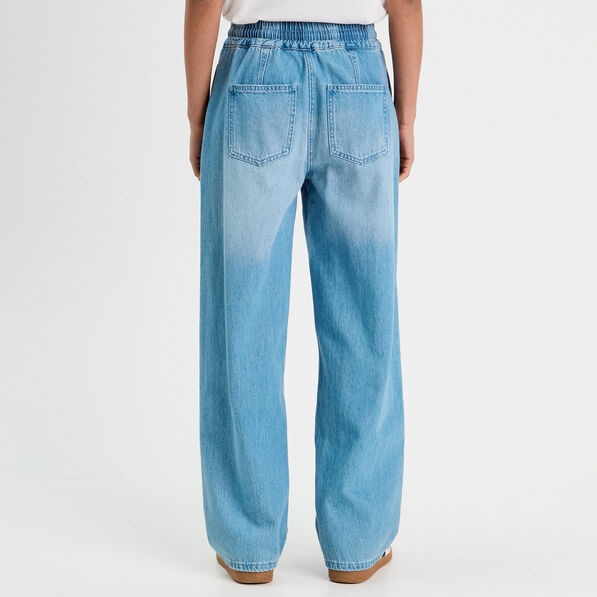 jeans large taille elastiquee denim double stone femme Jeans large taille élastiquée denim double stone femme