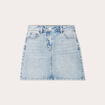 Jupe trapèze en jean denim double stone femme