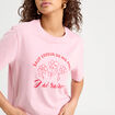 T-shirt manches courtes rose poudrée femme