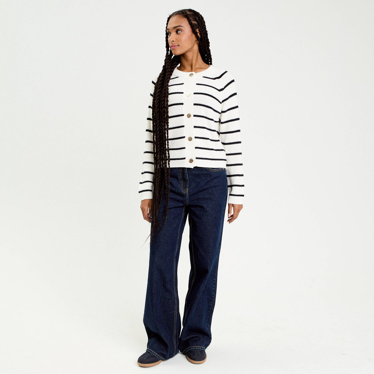 Gilet manches longues blanc femme